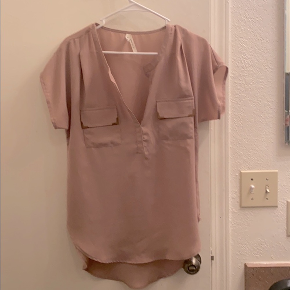 Casual light brown blouse